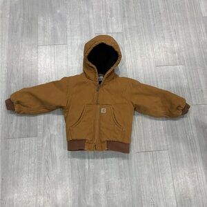 Carhartt Jacket Toddler 2T Brown Duck Canvas Insulated Quilted